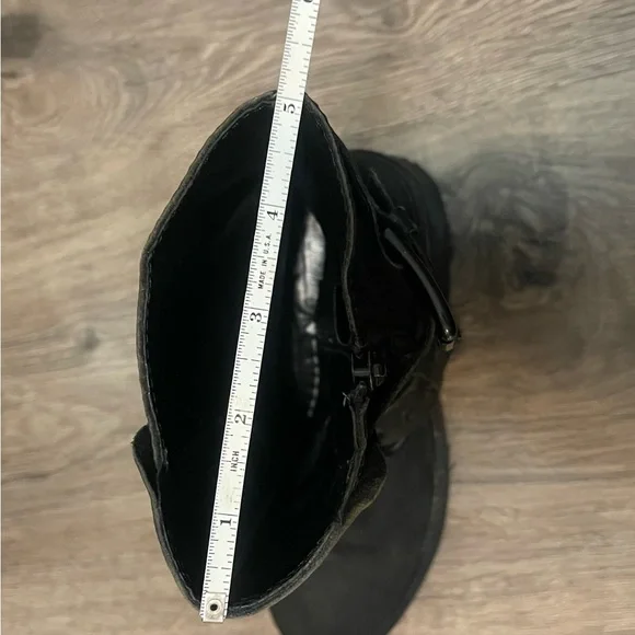 All Saints Black Leather Zipper Boots - Picture 9 of 10